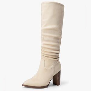 DREAM PAIRS Women's Knee High Boots Pointed Toe Chunky Block Heel 8.5 new